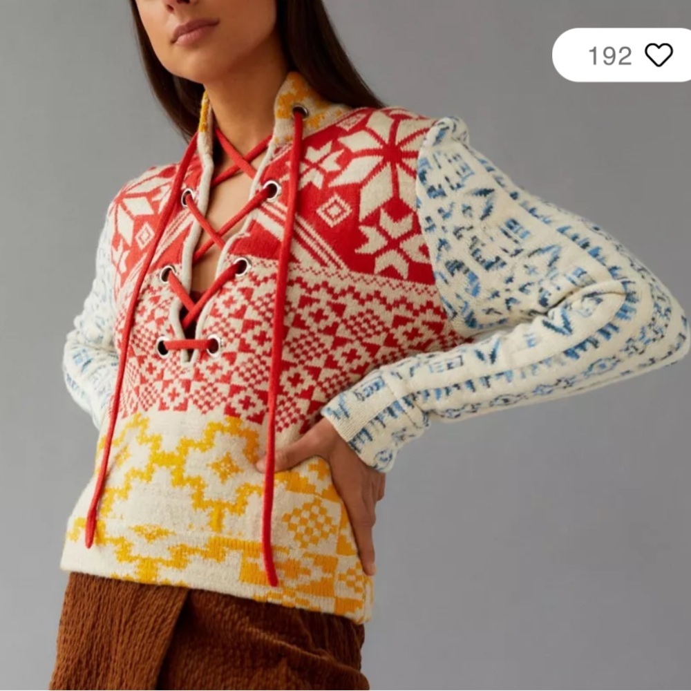 BDG Rian Lace-Up Sweater